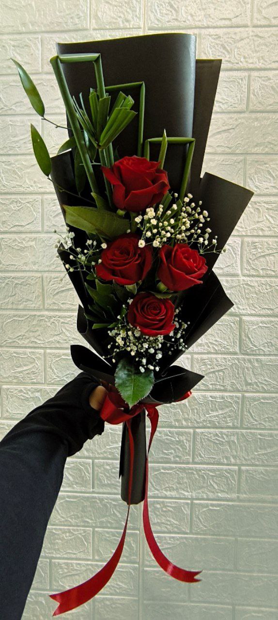 سفارش دسته گل رز هلندی قرمز
