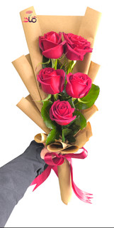 دسته گل رز هلندی ۵ شاخه
