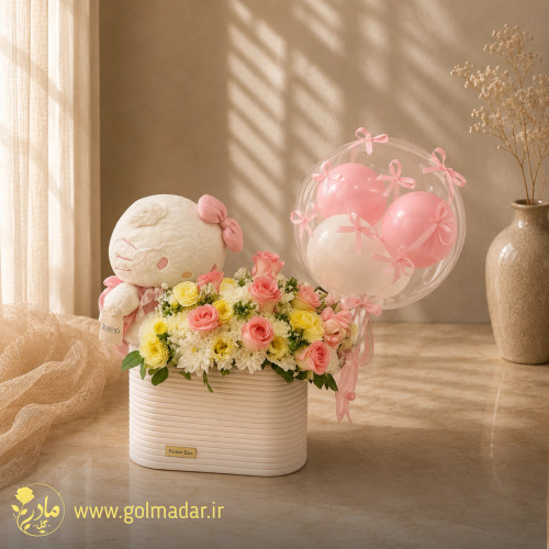 باکس گل و عروسک و بوبوبالن